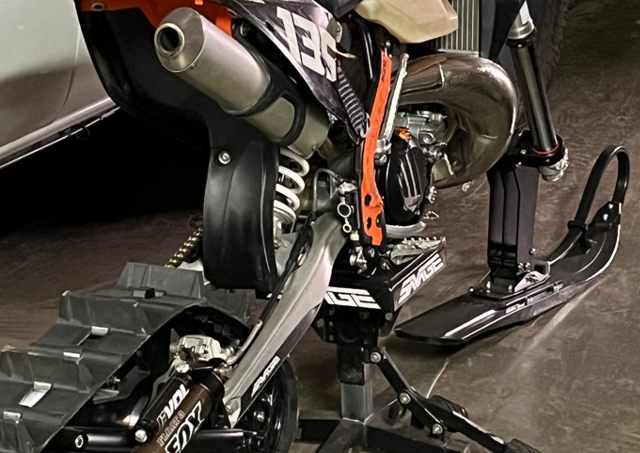 Original swingarm remains on the bike