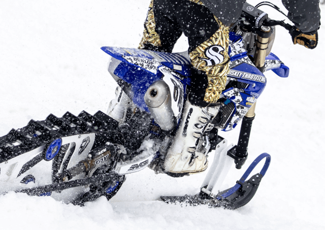 Snowbike designed for shallower snow conditions